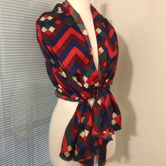 NWT Shawl  wrap scarf 24x80 Colorful print - Picture 2 of 4